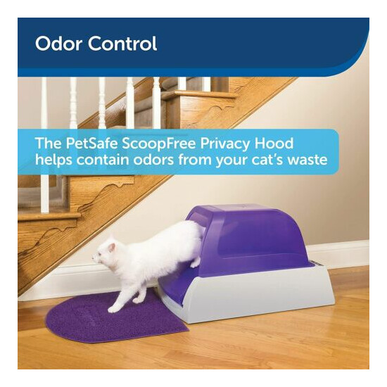 1 Pack Home Pet Safe ScoopFree Self-Cleaning Cat Litter Box Privacy Hood Purple image {2}