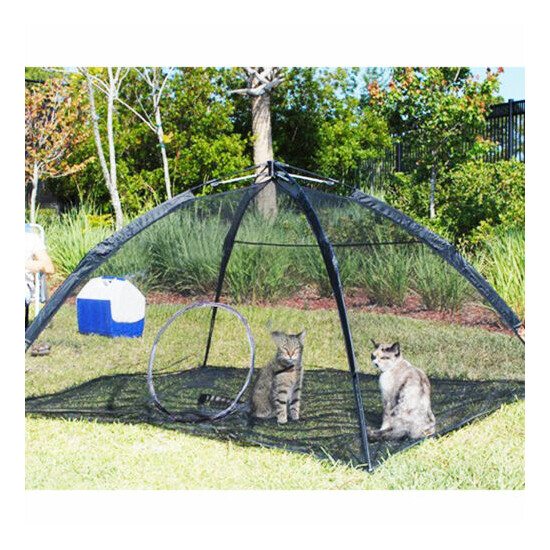 Portable Mesh Tent for Indoor Pet Cat Safety Enclosure Shelter Outdoor Garden  image {1}
