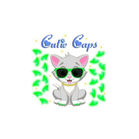 Cutie Caps 40 pack Glow in the Dark Soft Nail Defense Guard for Cat Paws / Claws image {1}