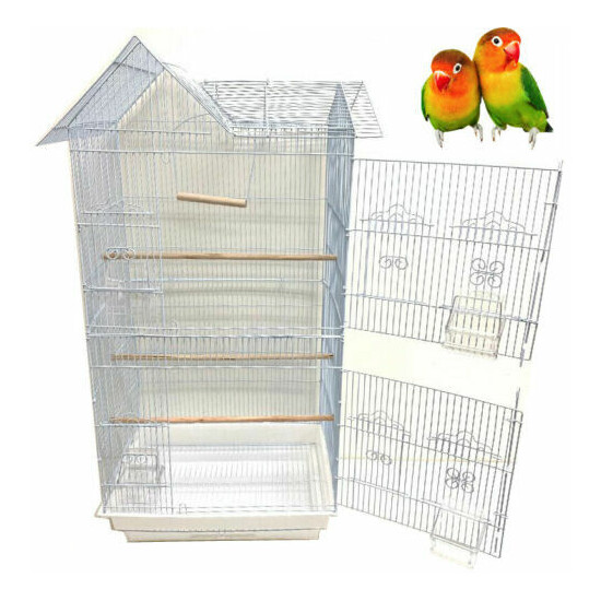 38" Bird Flight Cage With TOY Canary Parakeet LoveBird Cockatiel Finch Aviary  image {3}