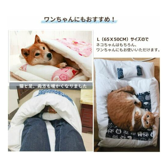 CAT & DOG FUTON Pet bed Mat Cushion Sleeping bag 100% cotton cloth Blue V-Dank  image {3}