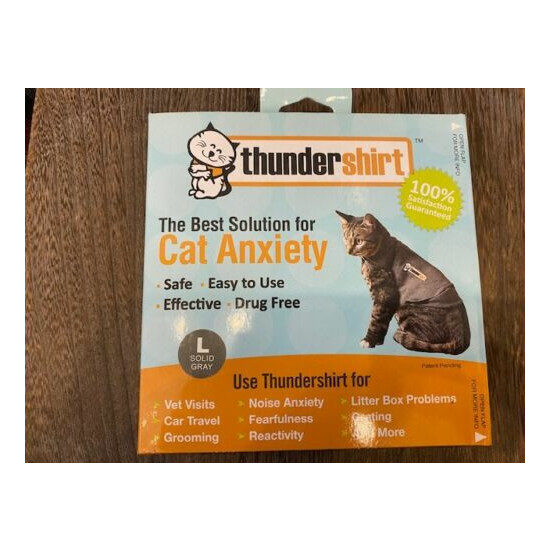 Thundershirt Anxiety Cat Jacket - Gray, Large NEW IN BOX image {1}