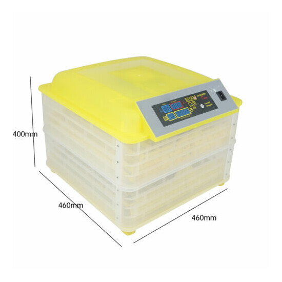 96 Digital Clear Egg Incubator Hatcher Automatic Egg Turning Temperature Control image {2}
