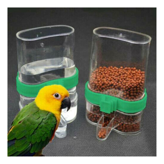 Bird Cage Feeder Food Auto Water Bottle Drinker For Parrot Pet Hanging-Dispenser image {3}