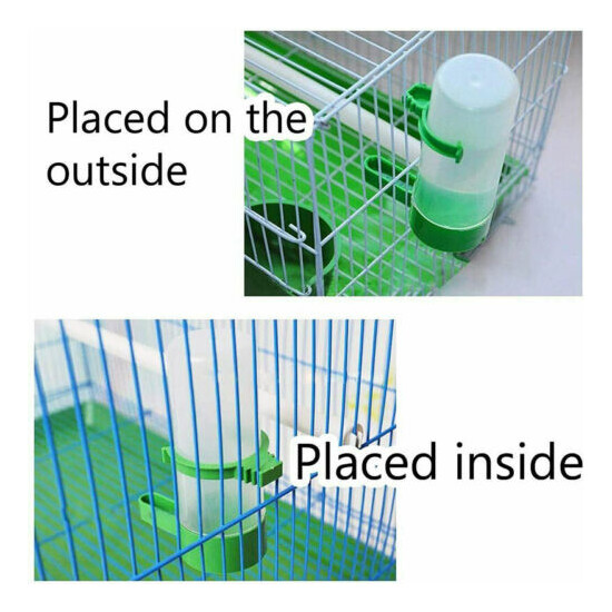 3pcs Pet Drinker Food Feeder Waterer Clip For Cage Bird Parrot Cockatiel Budgie image {2}