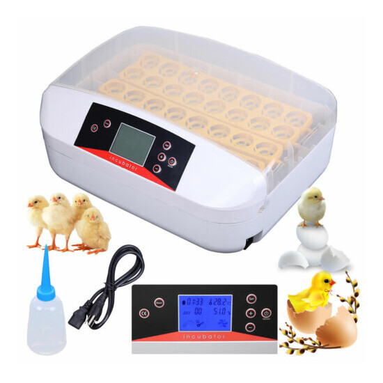 New Bird 32 Egg Automatic Digital Turning Incubator Chicken Hatcher Temperature image {1}