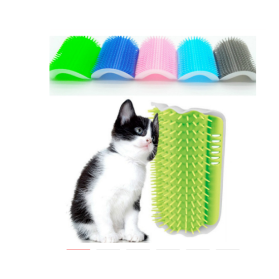 1 Pcs Cat Corner Brush For Long Hair Squeaky Face Massage Comb Comfortable Self  image {1}