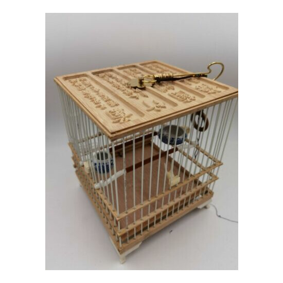 Chinese Bamboo Carved Birdcage + Copper hook + High toughness fiber material89 image {1}