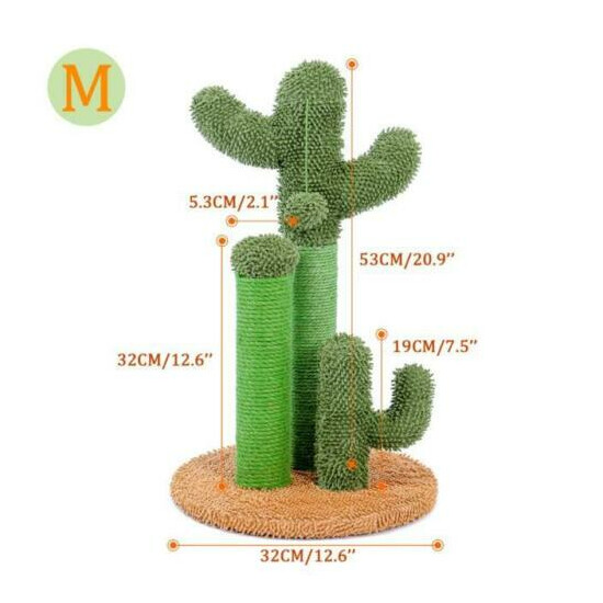 Cute Cactus Pet Cat Tree Toys with Ball Scratching Post for Cat Kitten Climbing  image {2}
