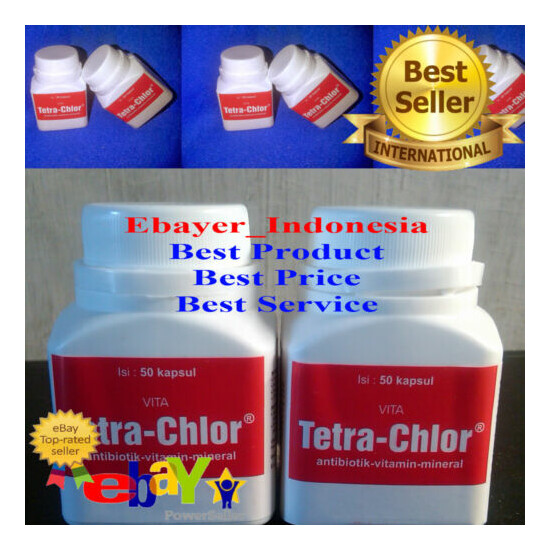 4x @50Caps VITA TETRA-CHLOR VITAMINS / MINERALS FOR CHICKENS/BIRDS/ALL POULTRY image {1}