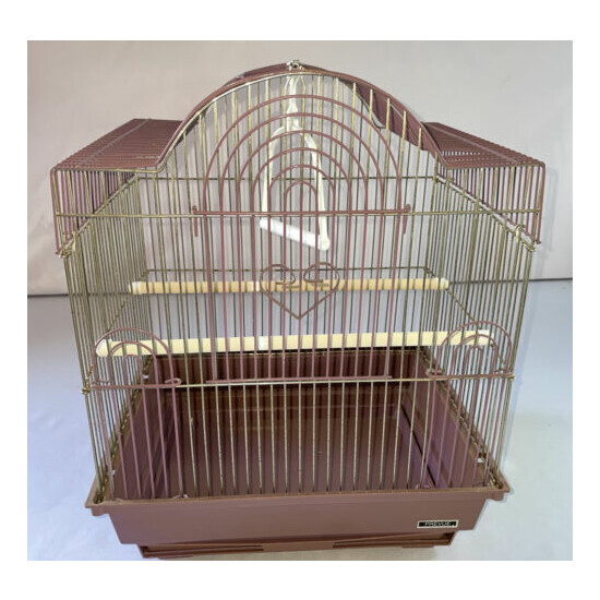 Prevue Wire Bird Cage Pink 17” Height x 13” Wide x 11” Deep. image {1}