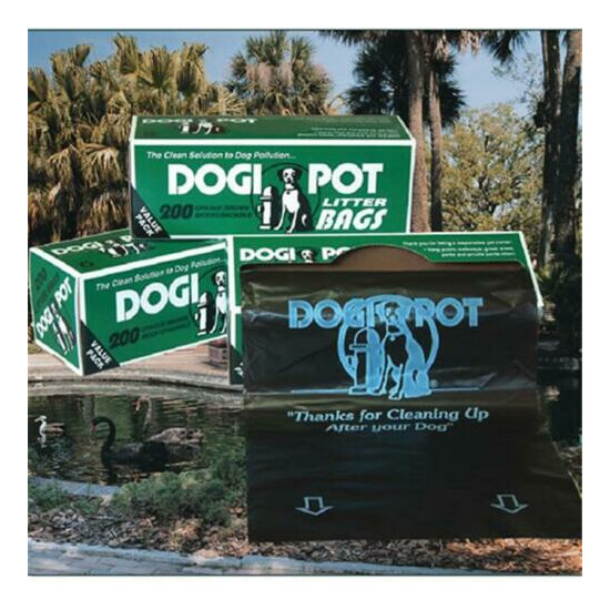 Dogipot 1402-30 30 Roll Case Smart Litter Pick-Up Bags- 6000 Bags- Opaque Green image {1}