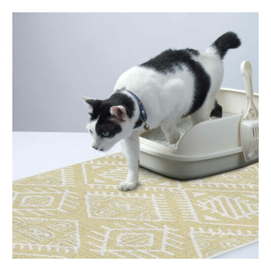Ultra-Thin Cat and Dog Litter Mat for Litter Box - Feeding Mat - Pet Mat image {1}