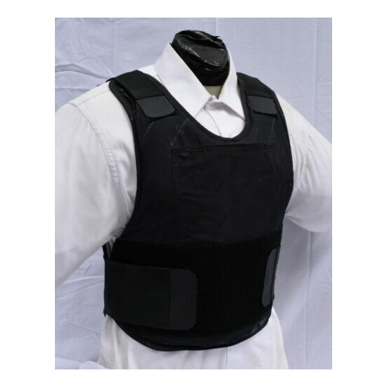 Small IIIA Concealable Body Armor Carrier BulletProof Vest with Inserts image {1}