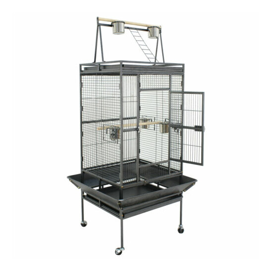68" Large Bird Parrot Cage Open PlayTop Cockatiel Macaw Conure Aviary Finch Cage image {2}