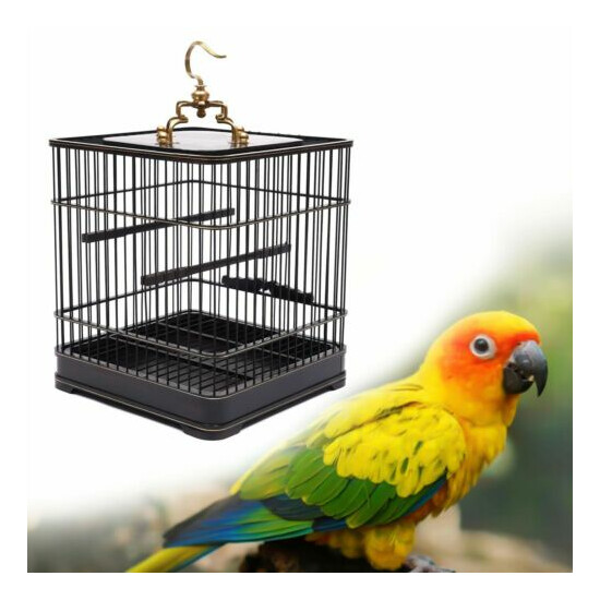 Retro Bird Cage Wooden Bird Parrot Cage Macaw Cockatoo Pet Supplies Bird Nest US image {1}