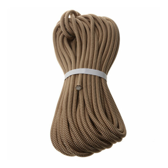 Rock Climbing Safety Sling Rappelling Rope Auxiliary Cord 20m Khaki 12KN image {1}