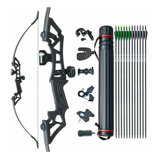 30/40lbs Archery Takedown Recurve Bow Kit 51" Hunting Right Hand Bow Practice image {2}