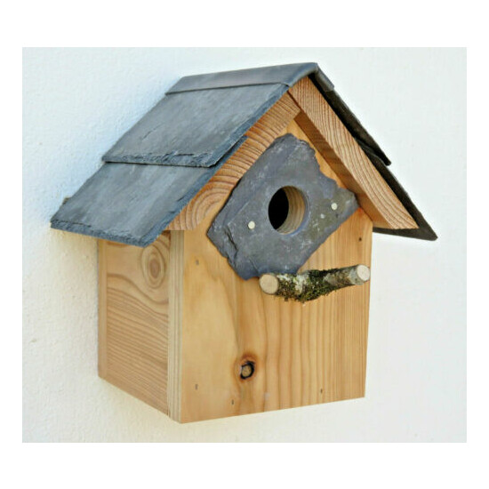 Bird house nest box sparrows Great tits Welsh slate image {2}