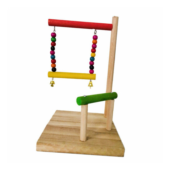 Bird Parrot Perch Stand Birds Chew Toys For Small to Large Birds Parrots image {1}