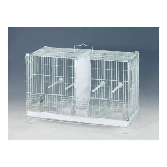 4-Stackable Breeding Bird Aviary Cages Side Nest Doors With Center Dividers  image {2}