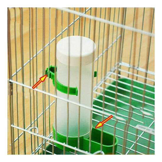 Cage Bird Pet Parrot Food Feeder Auto Water Drinker Hanging Dispenser image {8}