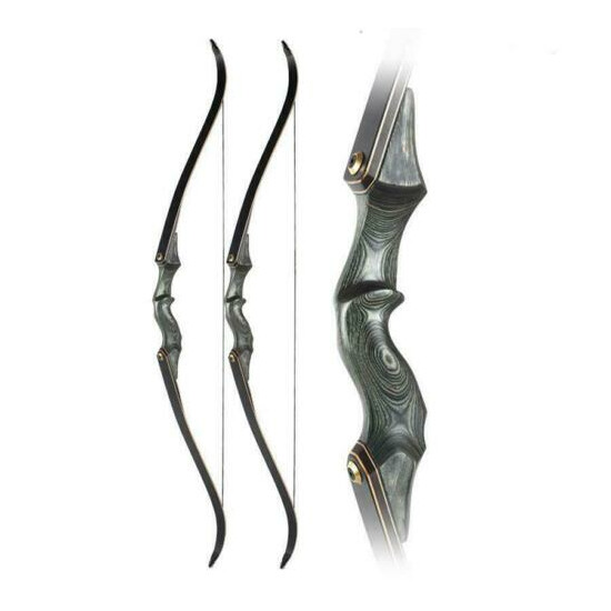 Takedown Recurve Bow Hunting Right Hand Outdoor Practice 30-60LBS Bow Accessary Thumb {2}