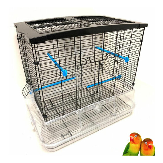 LARGE Acrylic Transparent Canary Parakeet Cockatiel LoveBird Finches Bird Cage  image {1}