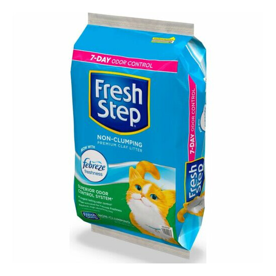 Fresh Step Non-Clumping Premium Cat Litter with Febreze Freshness,Scented 40 lb image {1}