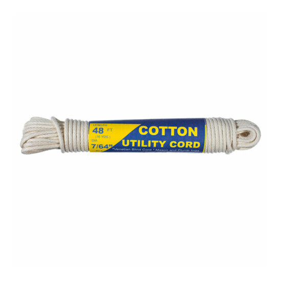 GOLBERG Cotton Braided Utility Cord - 48 Ft Hank 7/64 or 9/64 Inch - Plumb Line Thumb {1}