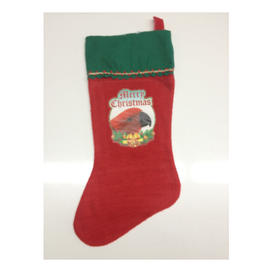 Female Eclectus Parrot Exotic Bird Holiday Christmas Stockings image {2}