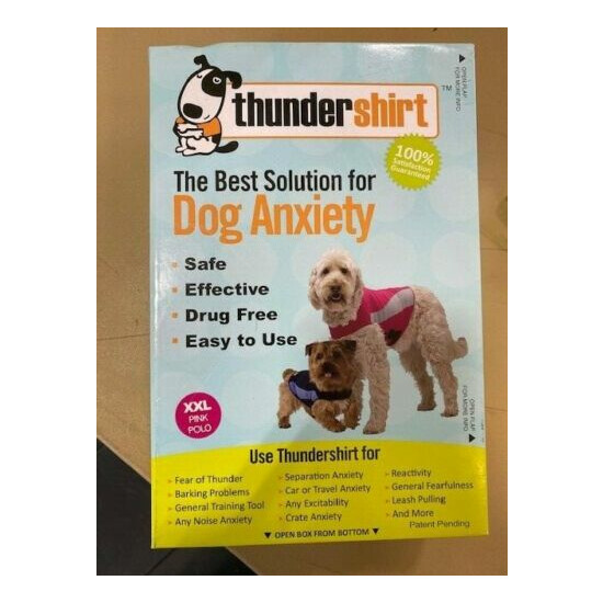 Thundershirt Anxiety Dog Jacket--PINK POLO, XX-LARGE NEW IN BOX image {1}
