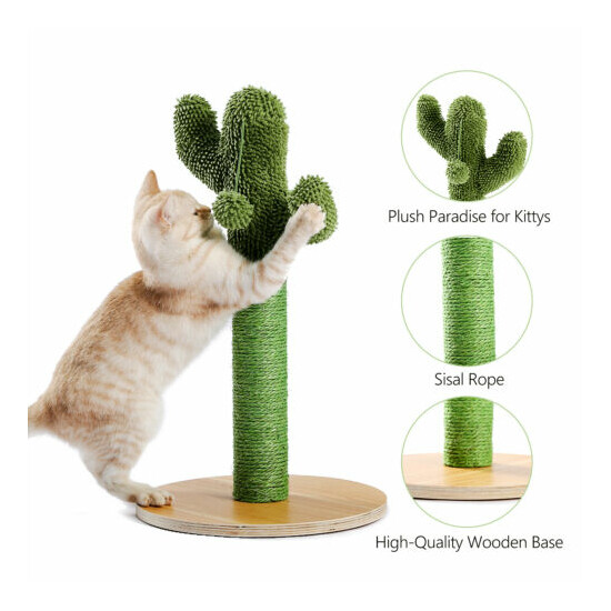PAWZ Road Cactus Cat Tree Scratching Post with Natural Sisal Ropes Cat Scratcher image {2}