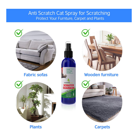 Cat Deterrent Spray for Scratching - 4oz Natural Non-Toxic Anti Scratch Cat Spra image {6}