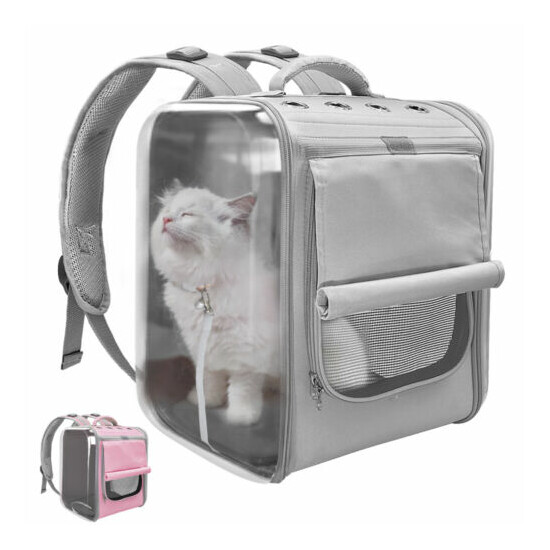 Cat Carrier Backpack Soft Breathable Foldable Puppy Travel Bag Airline Approved  image {1}