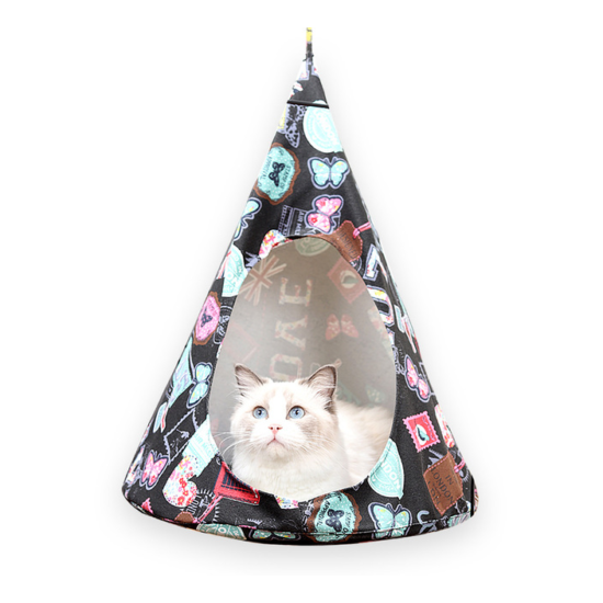 Removable pet hanging house cat cone hammock light washable puppy hammock image {4}