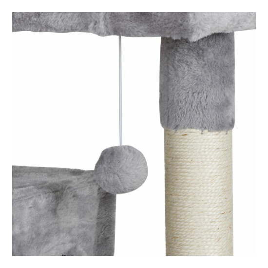 53" Cat Tree Activity Tower Pet Kitty Furniture with Sisal-Covered Scratch Post image {3}