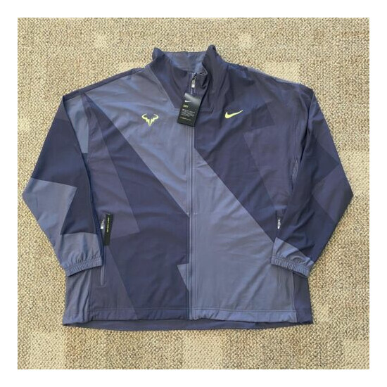 Nike Court Rafa Nadal Full Zip Tennis Jacket Thunder Grey Mens Size 2XL AJ8257 image {1}