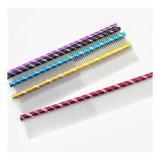 Pet Grooming Comb Unique Diamond Cut Handle 4 Colors Available (Some Limited) image {4}