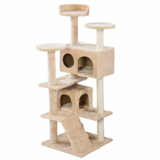 52/36/60/80" Cat Tree Tower Furniture Scratching Post Pet Cat Kitten Play House image {2}