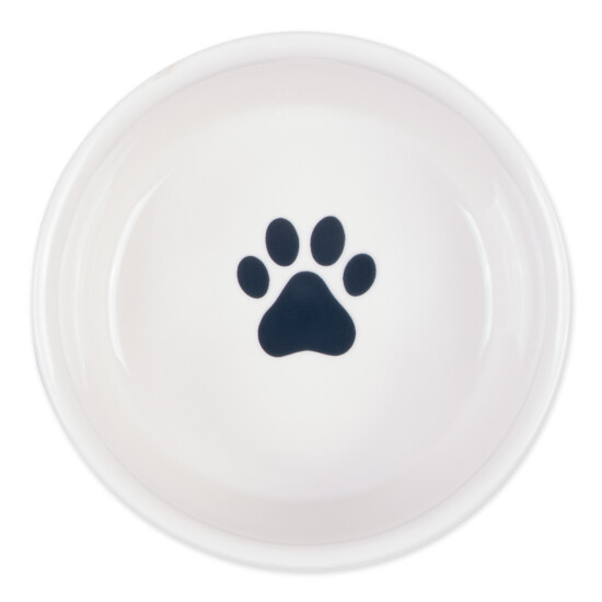 DII Pet Bowl Cats Meow Navy Small 4.25Dx2H (Set of 2) image {2}