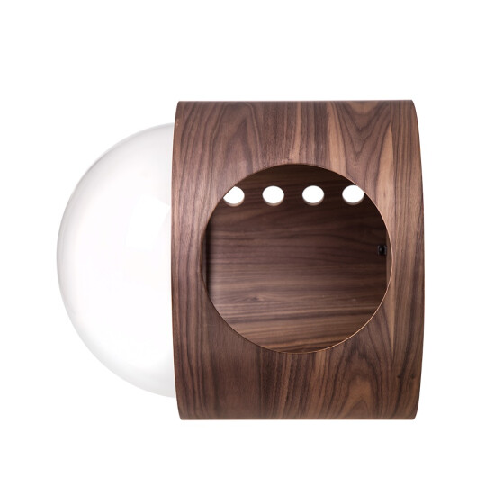 MyZoo Spaceship Gamma Wall Mounted Cat Bed Open on the Right- OAK image {4}